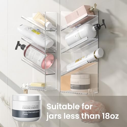 AITEE Acrylic Bathroom Organizer Caddy Shampoo Holder Combination Shelf - Image 5