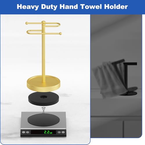 Hand Towel Holder, 304 Stainless Steel Heavy Duty S Shape Hand Towel Stand Free Standing Towel Bar for Bathroom Kitchen Countertop - Image 5
