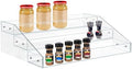 PMMASTO Wide Clear Acrylic Spice Rack for Countertops- 3 Tier by PMMASTO