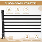 Teenyyou 16.5" Swivel Towel Rack 6 Arms 304 Stainless Steel Black - Image 3