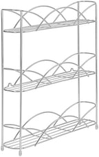 Spectrum 3 Tier Spice Rack Organizer Chrome Countertop Wire Shelf Spice Rack for Contemporary Kitchen Pantry Cabinet, Organize Spices with Three Tier Spice Shelf for Kitchen Storage with Wall Mount by Unknown