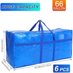 6 Pcs 66 Gallon Extra Large Moving Bags Heavy Duty Storage Bag - Image 3