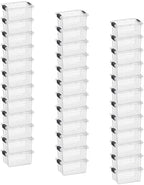 Superio 1.85 Quart Clear Plastic Storage Boxes with Lids, Stackable Organizer Containers, BPA-Free Storage Bins for Home, Office, School & Dorm, 36 Pack by Superio