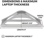 HumanCentric Vertical Laptop Stand for Desks in Silver Color, Adjustable - Image 6