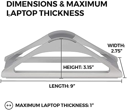 HumanCentric Vertical Laptop Stand for Desks in Silver Color, Adjustable - Image 6