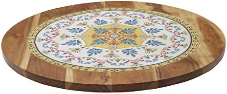 Gourmet Basics by Mikasa Vella Round Lazy Susan Platter, 18-Inch - Image 2