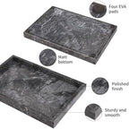Marble Bathroom Vanity Tray, Black, 12"x 8" x1.2" - Image 2