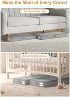 punemi 4 in High Sturdy Low Profile Under Bed Storage, 2 Pack, Grey - Image 4