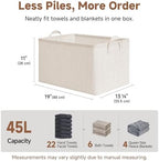 StorageWorks Closet Storage Bins, Khaki and Beige Stripes, 45L, 2-Pack - Image 6