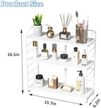 Bathroom Counter Organizer, Makeup Organizer Countertop Rack, 3 Tier, White - Image 5
