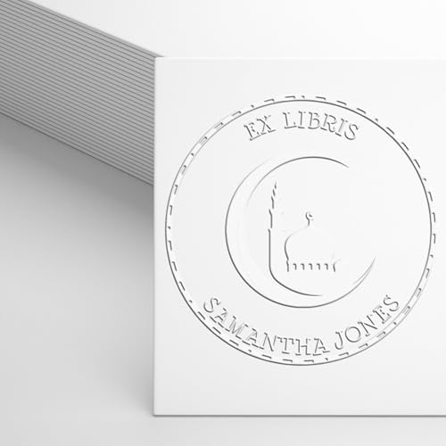 Custom Made Library Embosser - Desk Holy Crescent Star Return Book Embosser for Muslim Community Leaders - Personalized Embossing Stamp for Libraries, Offices, and Personal Collections - Image 6