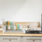 Simple Houseware Dish Drying Rack, White - Image 5