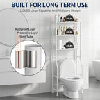 Livilord 3-Tier Over Toilet Storage, Anti-Wobble, White - Image 5