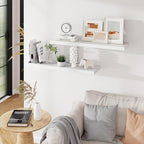 Floating Shelves for Wall, 36 inch White Wall Shelves Set of 2 - Image 2