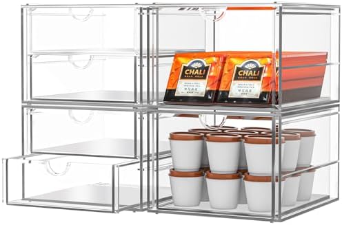 caktraie Acrylic 6-Drawer Office & Makeup Storage Organizer,Desk by shoeboxesanddeskorganizers