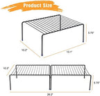 Medium (13.1 x 10.2 Inch) Cabinet Storage Shelf Rack , Kitchen Shelves，Kitchen Counter and Cabinet Shelf, Storage Rack Organizer for Kitchen, Fridge, Cabinet, Bathroom Cupboard& Pantry (4, Black) - Image 3
