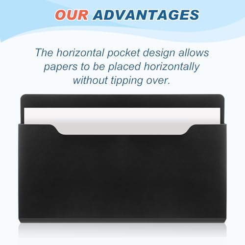 Fuutreo Magnetic Wall File Holder,6pcs,Black,Horizontal-large - Image 3