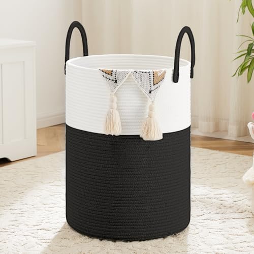 Artfeel Laundry Basket,Woven Cotton Rope Laundry Hamper,60L for Decorative Storage of Dirty Clothes,Toys and Blankets in Bathroom,Baby Room and Living Room by Artfeel