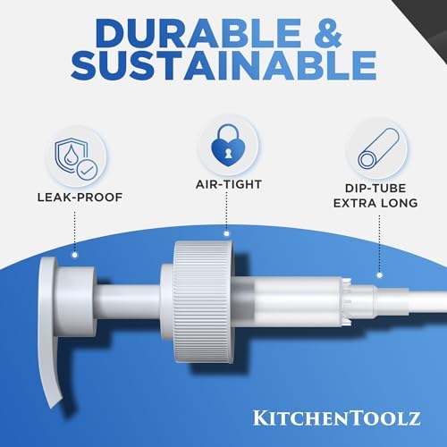 1 Gallon Jug with Pump - Plastic, Pack of 2 by kitchentoolz - Image 3