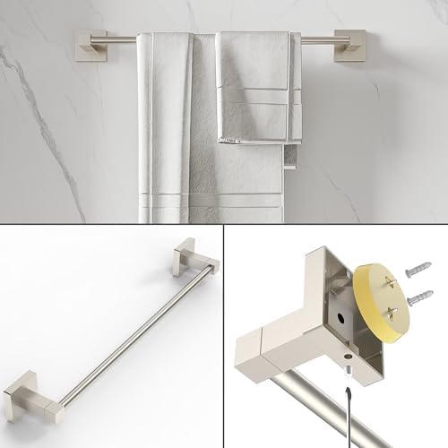 RUACQ Bathroom Accessories, 3-Piece Bathroom Hardware Set, Brushed Nickel - Image 6