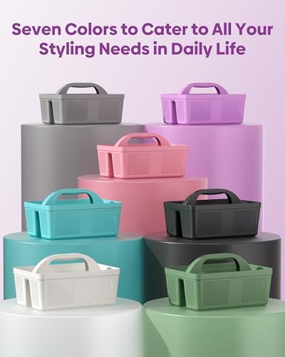 Portable Shower Caddy with Handle - 4 PCS, BPA-free, Light Purple - Image 7
