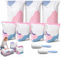 7 Pack No Pump Vacuum Storage Bags, Large Cube Compression Set in 2 Sizes by Unknown