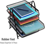 Mind Reader 5-Tier Paper Tray Organizer, Vertical Desktop File Storage Rack, Office, Metal Mesh, Black (Pack of 6) - Image 5