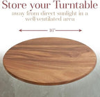 Woodard & Charles Round Acacia Wood Lazy Susan Turntable, 16", 6 Pack - Image 6
