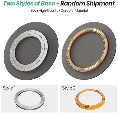 11.8" Lazy Susan Turntable – 360° Sinteredstone Silent Anti-Slip Turntable, Table Top Centerpiece for Kitchen, Pantry, Spice Rack, Refrigerator & Dining Table, Black - Image 3