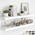 RICHFOCUS Long Floating Shelves for Wall 2Pack, White, 40" Lx8 D by RICHFOCUS