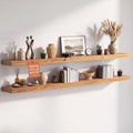 Homeforia 60 Inch Floating Shelves, High-End Solid Pine Wood, Set of 3 by Homeforia