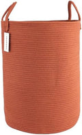 XUANGUO Cotton Rope Laundry Basket Hamper for Clothes Large Rust Red by XUANGUO