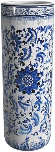 Red Lantern 24" Floral Blue & White Porcelain Umbrella Stand by RedLantern