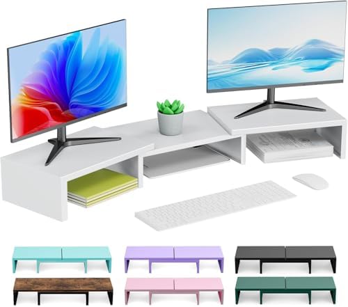 Dual Monitor Stand Riser by OUTIOE