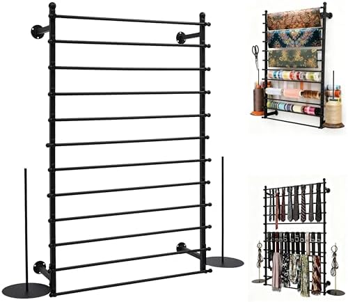 12 Layers Wall Ribbon Organizer Holder Wrapping Paper Thread Scarf Tie Rack by kunghei