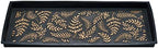 HF by LT Ferns Design Deluxe Rubber Boot Tray, 34 x 14 inches, Heavy Duty Vulcanized Rubber, One-Piece Seamless Construction, Year Round Use Indoors or Outdoors, Black with Brushed Copper Finish - Image 2