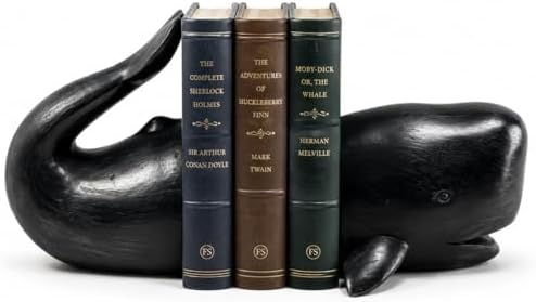 Comfy Hour 13.2 Inch Whale Bookends, Nautical Decor, Set of 2 by ComfyHour