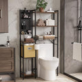 TokeShimi 6-Tier Over the Toilet Storage Rack, Adjustable Wooden Shelf by TokeShimi