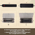Cable Management Box, Cord Organizer with Lid & Cable Ties - Gray Set - Image 4