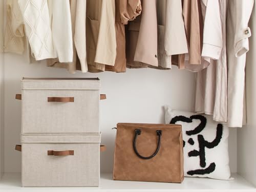 StorageWorks Fabric Storage Bins with Lids, Closet Storage Bins - Image 4