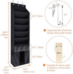 3in1 Over The Door Shoe Organizer with 5 Slanted Compartments,Removable Storage Bin & Transparent Pockets,Thickened Waterproof Oxford Fabric Shoes Rack for Shoes,Boots,Toys,Daily Essentials. (Black) - Image 5
