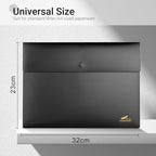 Plastic Envelopes Folders 12mil Heavy Duty, for A4 Letter Size Paper, with Snap Closure Pack, Paperwork Plastic Wallets Document Organizer (25 Pack - Black, Horizontal) - Image 2