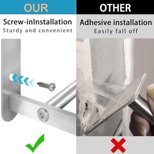 VOTZAAQ 32 in Towel Racks for Bathroom, Bath Towel Shelf with Double Towel Bar, Stainless Steel Towel Storage for Lavatory Wall Mounted, 2-Tier Towel Hanger Towel Holder, Brushed Nickel - Image 3