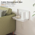 VICSKY 14-inch Router and Modem Shelf with Cable Management Box Wall Mount - Image 4