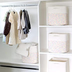 NaturalCozy 13 Inch Cube Storage Bins Cotton Rope Woven Baskets for Organizing 3-Pack | 13 x 13 Storage Cubes | Fabric Square Storage Baskets for Shelves Organizer, Kids Toy Bins, Closet Baby Nursery - Image 5