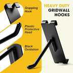 Gridwall Hooks 8 Inch, 60 Pack Metal Display Hooks for Grid Wall - Image 4