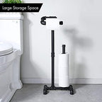 KES Rustic Toilet Paper Holder with Reserve, Farmhouse Toilet Roll Holder - Image 5
