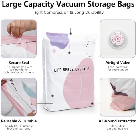 2026 New Space Bags No-Pump Vacuum Storage | Reusable Vacuum Seal Storage Bags - Image 6