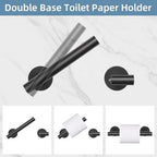 10 Pieces Matte Black Bathroom Hardware Accessories Towel Bar Set Black Towle Racks for Bathroom Wall Mounted Stainless Steel Toilet Paper Holder Towel Holder Kit - Image 5