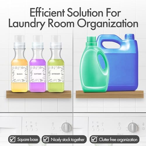 3-Pack Laundry Detergent Dispenser, Mess-Free Pour, 50oz, Clear Plastic - Image 6